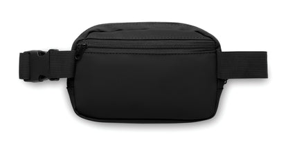 Gürteltasche (Crossbody-Tasche) aus soften PU mit 210D RPET Polyester-Futter. Haupttasche mit Reißverschluss
