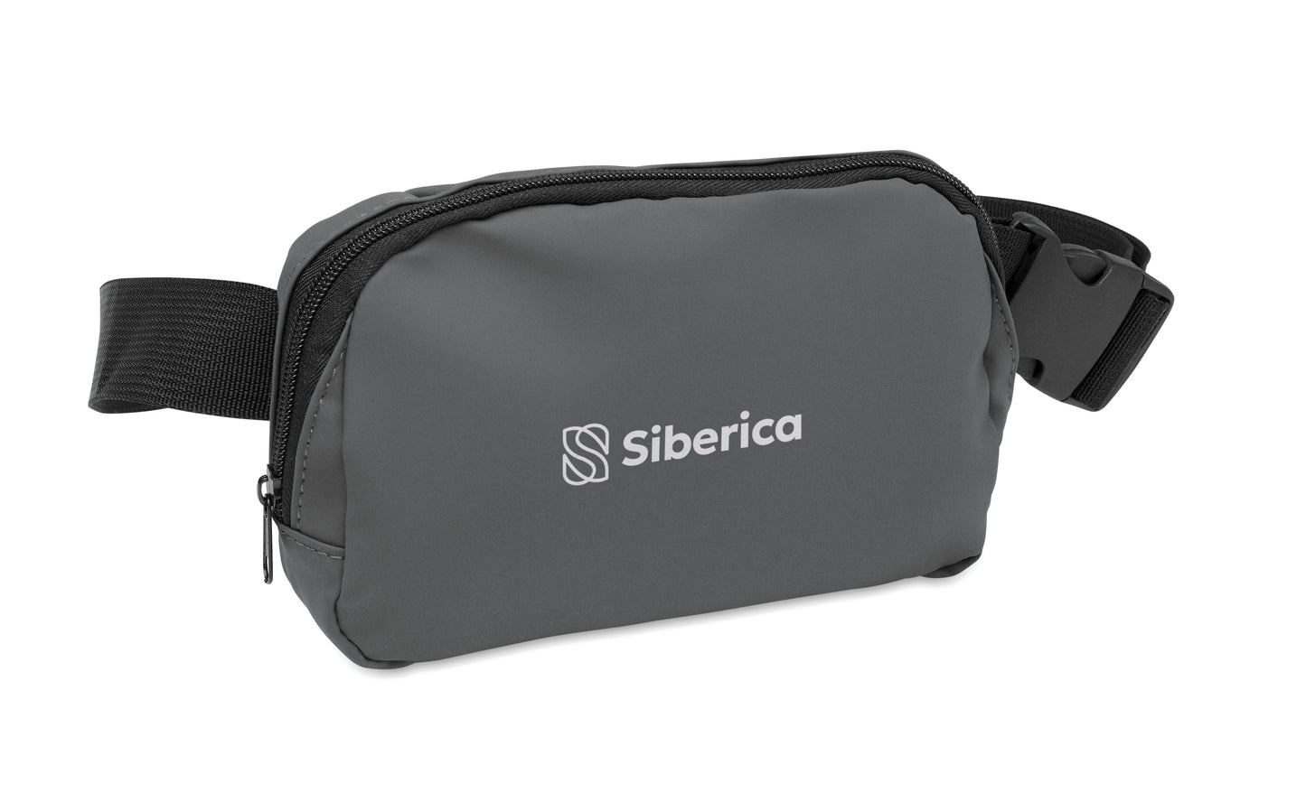Gürteltasche (Crossbody-Tasche) aus soften PU mit 210D RPET Polyester-Futter. Haupttasche mit Reißverschluss