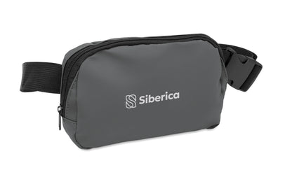 Gürteltasche (Crossbody-Tasche) aus soften PU mit 210D RPET Polyester-Futter. Haupttasche mit Reißverschluss
