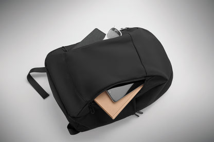 15'' Laptop-Rucksack aus softem PU mit gepolstertem Rücken und verstecktem Hauptfach mit
