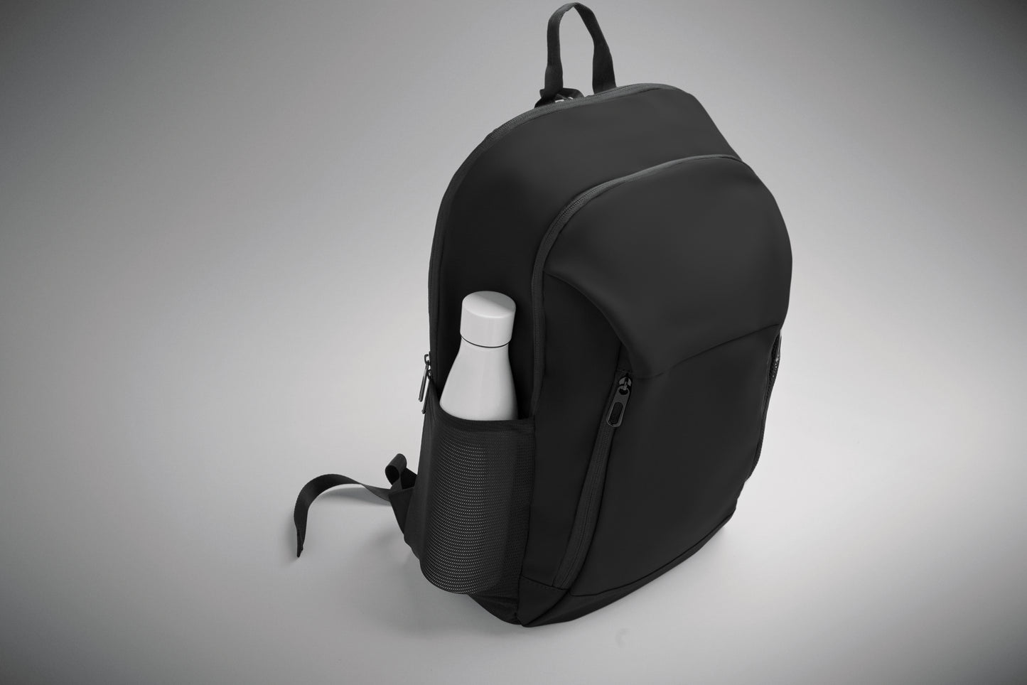15'' Laptop-Rucksack aus softem PU mit gepolstertem Rücken und verstecktem Hauptfach mit