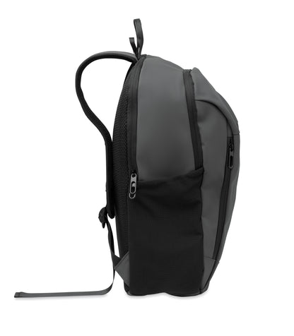 15'' Laptop-Rucksack aus softem PU mit gepolstertem Rücken und verstecktem Hauptfach mit