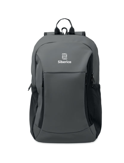 15'' Laptop-Rucksack aus softem PU mit gepolstertem Rücken und verstecktem Hauptfach mit