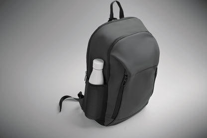 15'' Laptop-Rucksack aus softem PU mit gepolstertem Rücken und verstecktem Hauptfach mit