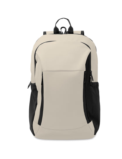 15'' Laptop-Rucksack aus softem PU mit gepolstertem Rücken und verstecktem Hauptfach mit