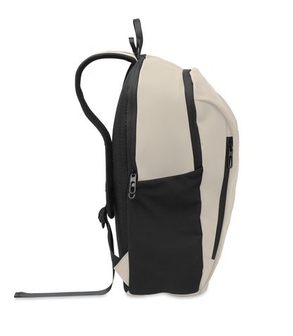 15'' Laptop-Rucksack aus softem PU mit gepolstertem Rücken und verstecktem Hauptfach mit
