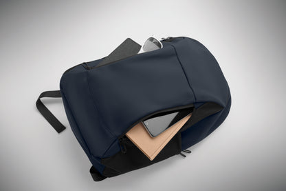 15'' Laptop-Rucksack aus softem PU mit gepolstertem Rücken und verstecktem Hauptfach mit