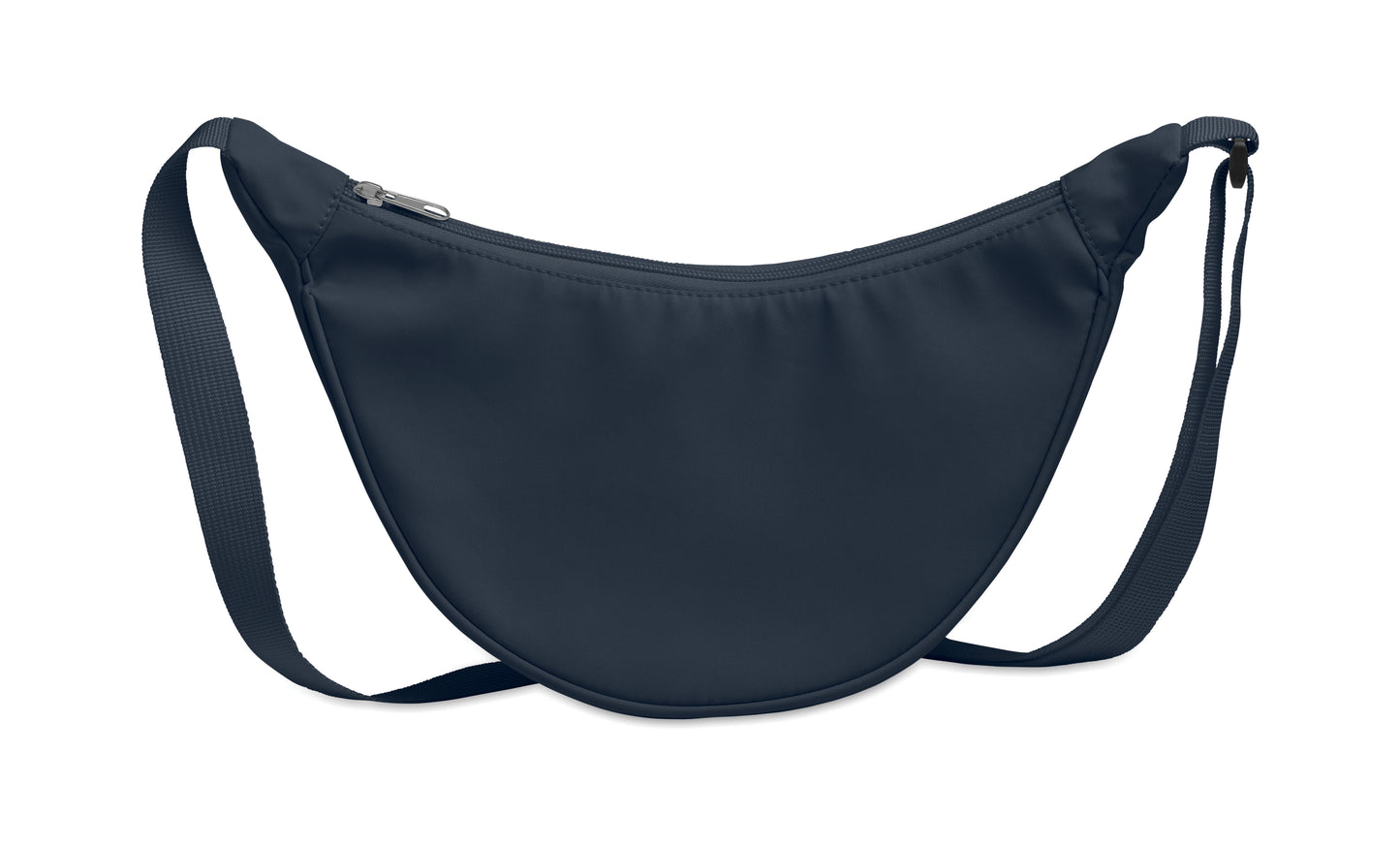 Half-Moon Umhängetasche (Crossbody-Tasche). Hauptfach mit Reißverschluss und 2 Innentaschen. 400D Oxford und