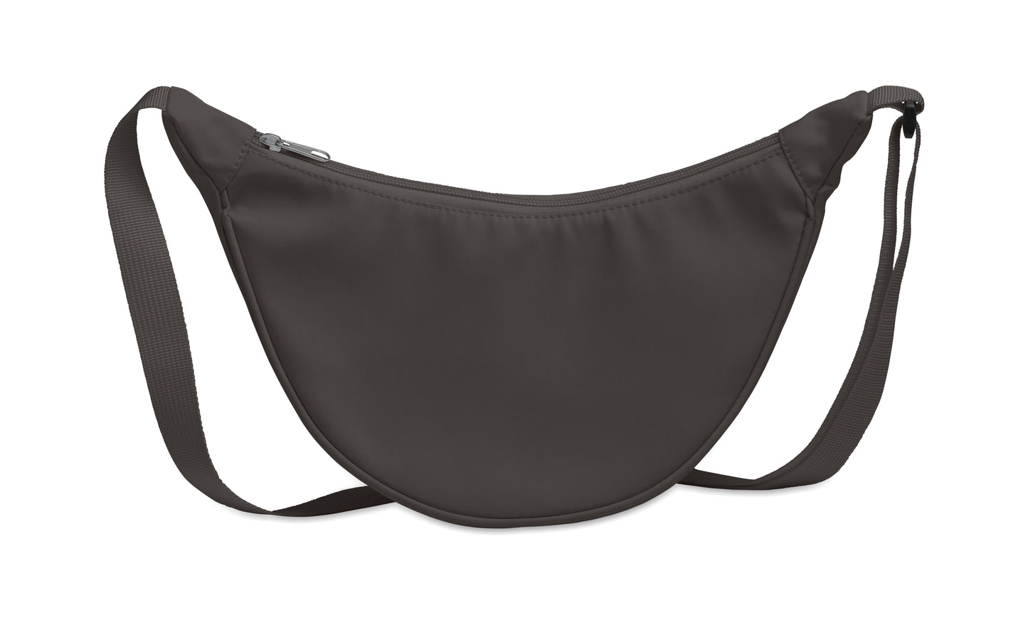 Half-Moon Umhängetasche (Crossbody-Tasche). Hauptfach mit Reißverschluss und 2 Innentaschen. 400D Oxford und