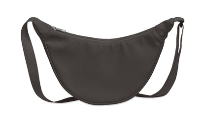 Half-Moon Umhängetasche (Crossbody-Tasche). Hauptfach mit Reißverschluss und 2 Innentaschen. 400D Oxford und
