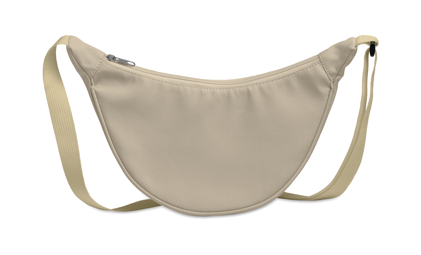 Half-Moon Umhängetasche (Crossbody-Tasche). Hauptfach mit Reißverschluss und 2 Innentaschen. 400D Oxford und