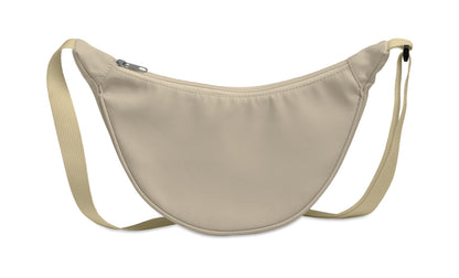 Half-Moon Umhängetasche (Crossbody-Tasche). Hauptfach mit Reißverschluss und 2 Innentaschen. 400D Oxford und