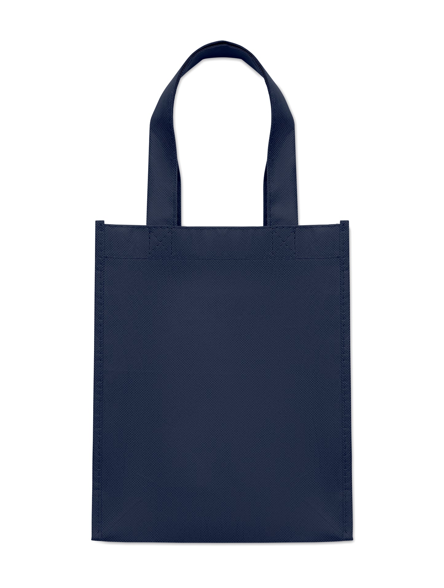 Kleine Geschenk- oder Goodie-Tasche mit kurzen Tragegriffen und Bodenfalte. RPET-Non Woven 80