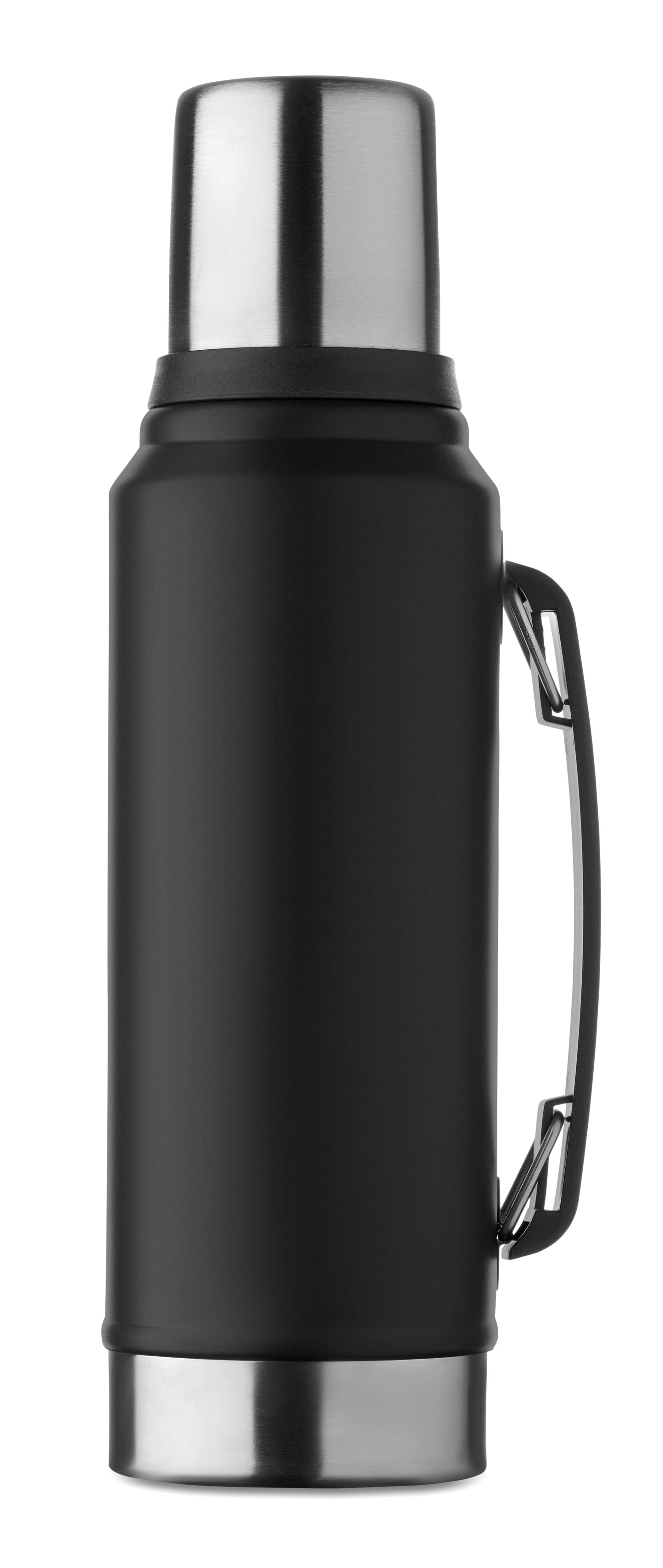 Doppelwandige Isolierflasche mit Becher aus recyceltem Edelstahl (90% recycelter Edelstahl und 10%