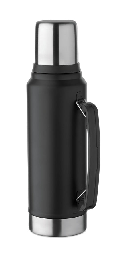 Doppelwandige Isolierflasche mit Becher aus recyceltem Edelstahl (90% recycelter Edelstahl und 10%