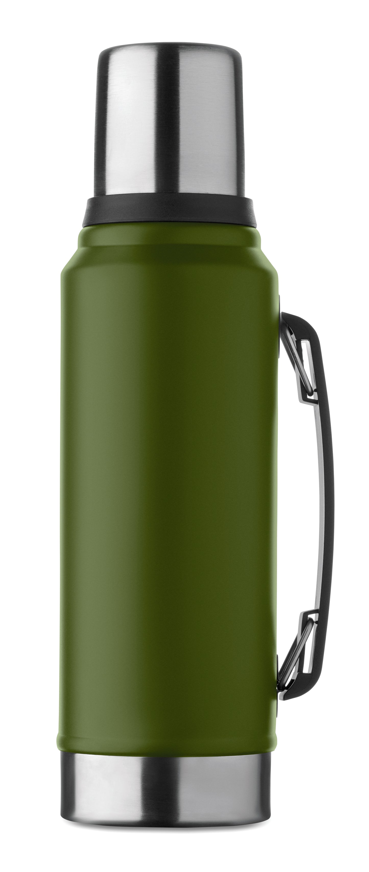 Doppelwandige Isolierflasche mit Becher aus recyceltem Edelstahl (90% recycelter Edelstahl und 10%