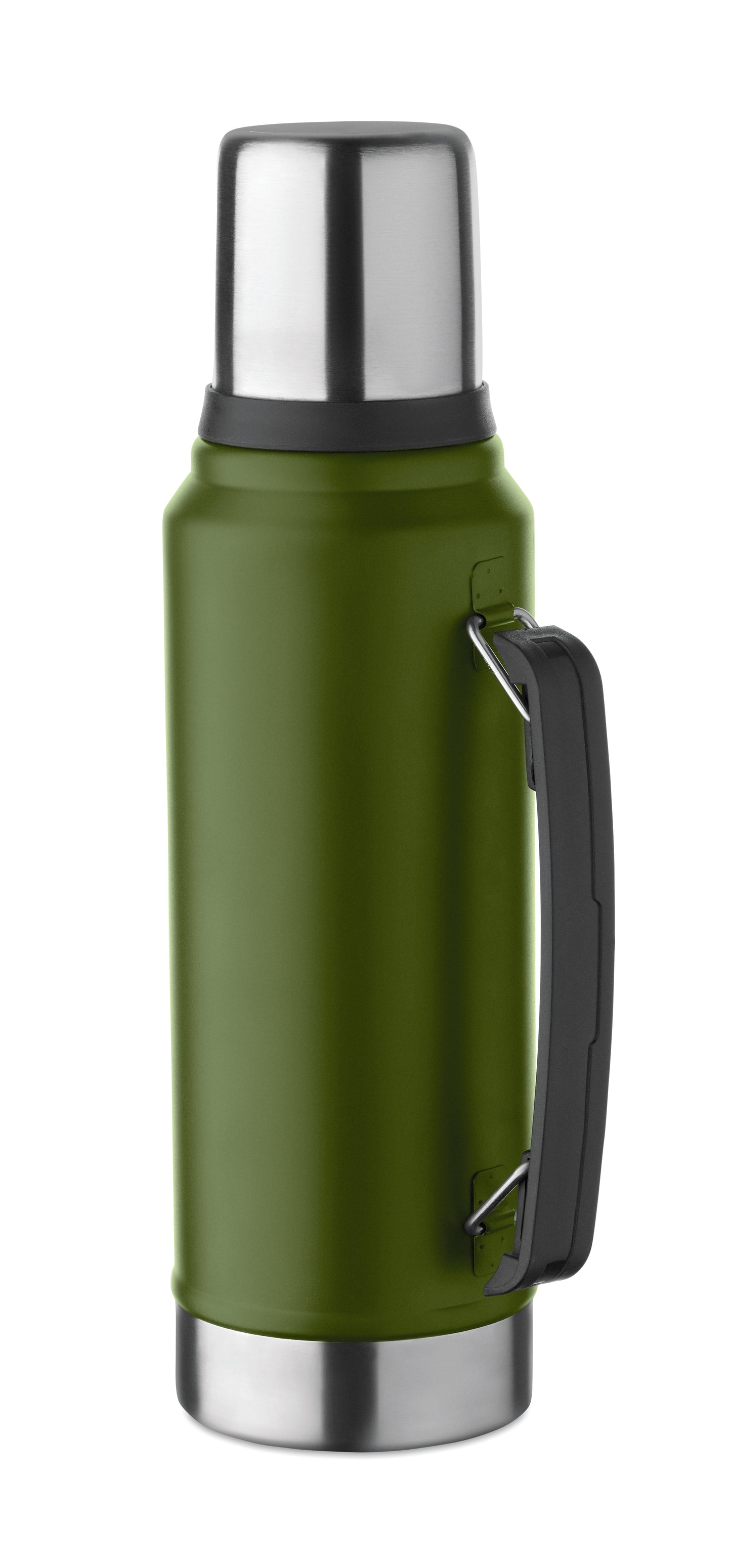 Doppelwandige Isolierflasche mit Becher aus recyceltem Edelstahl (90% recycelter Edelstahl und 10%