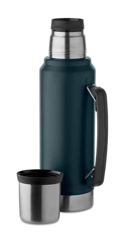 Doppelwandige Isolierflasche mit Becher aus recyceltem Edelstahl (90% recycelter Edelstahl und 10%