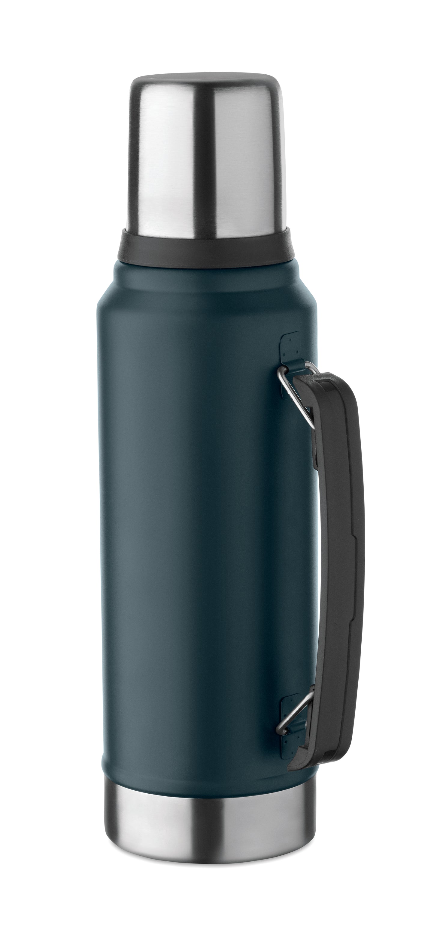 Doppelwandige Isolierflasche mit Becher aus recyceltem Edelstahl (90% recycelter Edelstahl und 10%