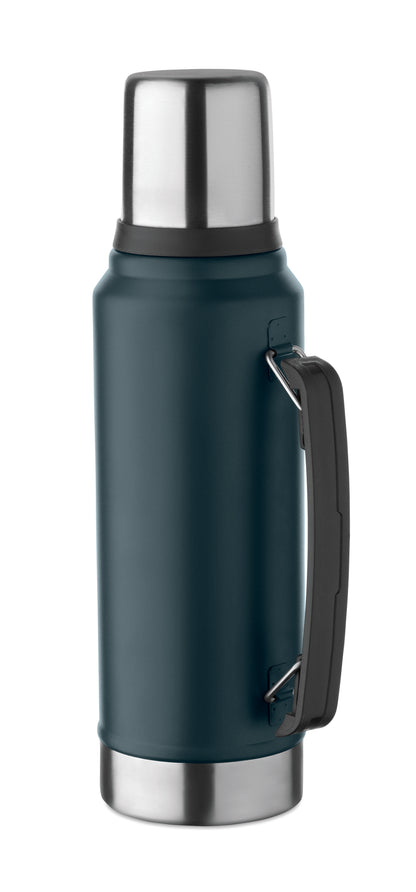 Doppelwandige Isolierflasche mit Becher aus recyceltem Edelstahl (90% recycelter Edelstahl und 10%