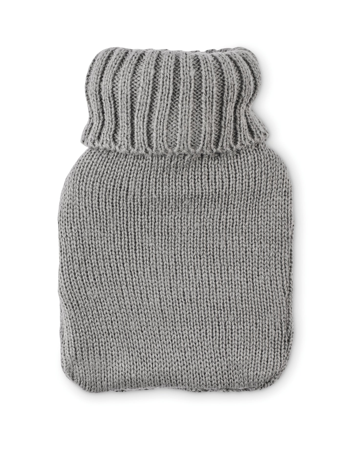 Wärmflasche mit gestricktem Acryl-Bezug. Füllmenge: 400 ml.