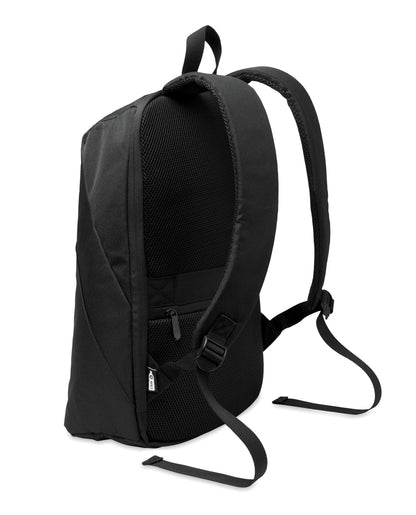 Diebstahlsicherer 15'' Laptop-Rucksack aus 600D RPET-Polyester. Rückseitiges Hauptfach diverse Fächer davon ein