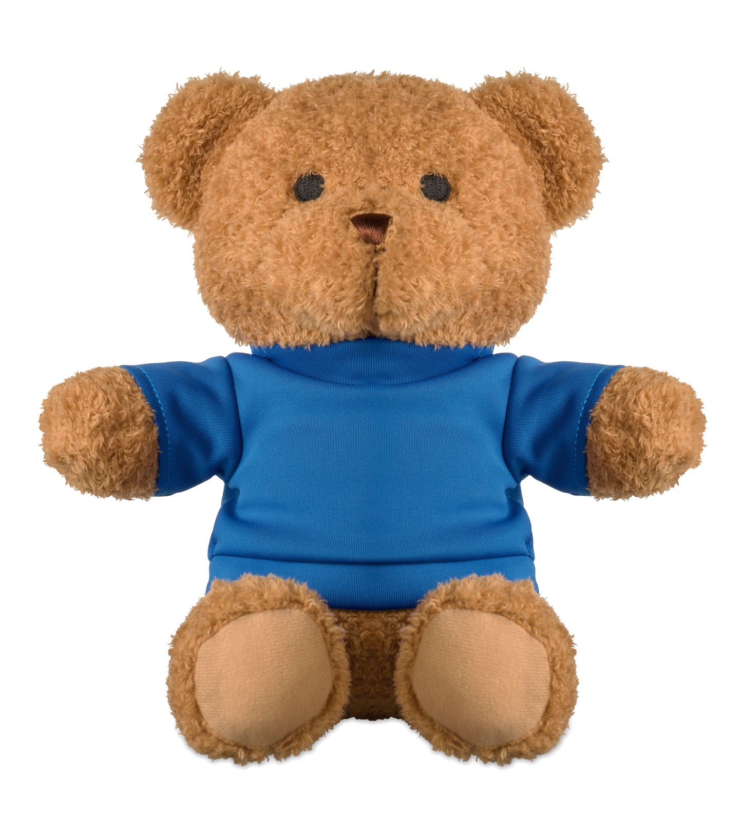 Teddybär aus Plüsch im T-Shirt. Sublimationsdruck nur auf weißem Material möglich.