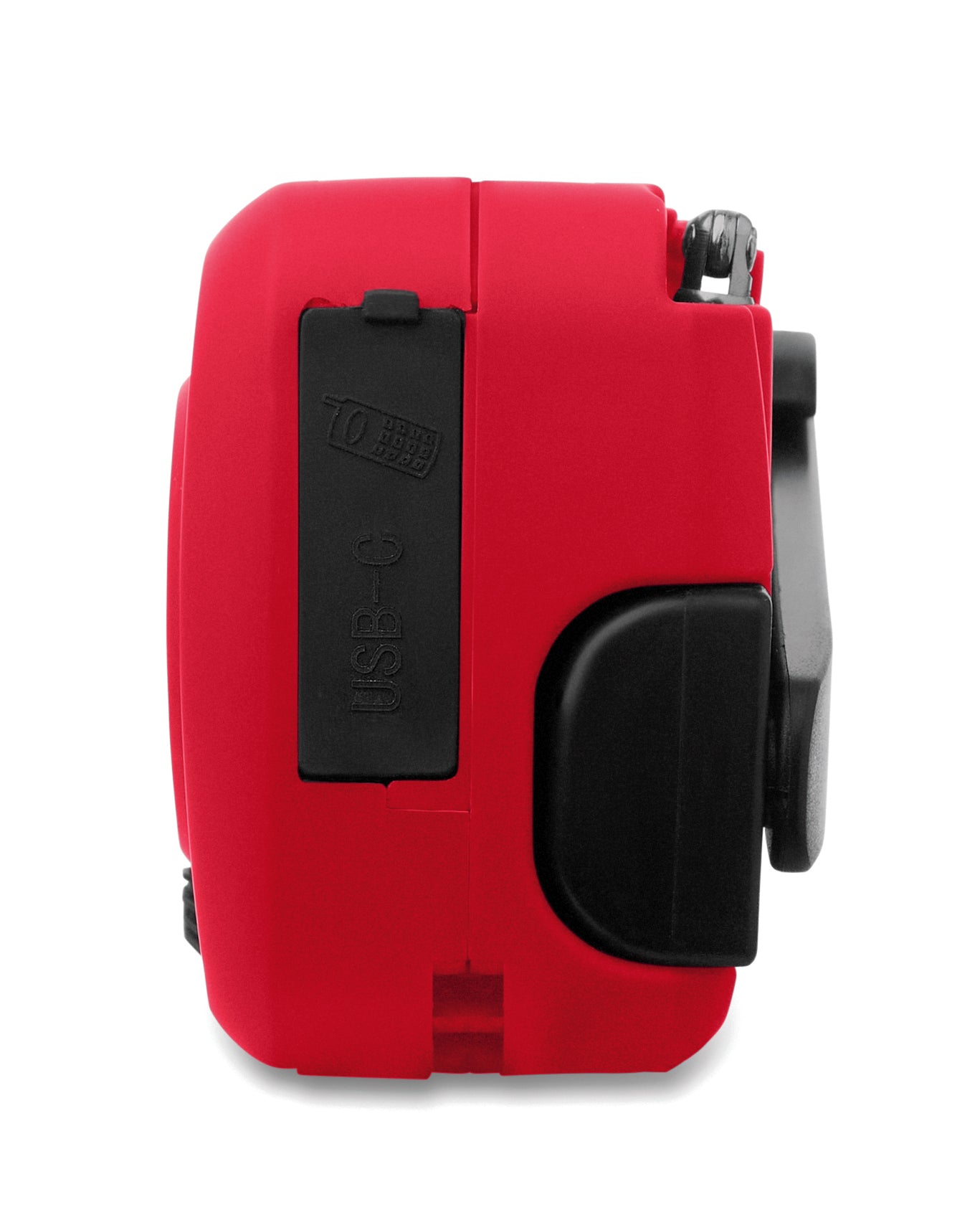 Tragbares AM/FM-Radio mit LED-Taschenlampe (2 Einstellungen) und 1200mAh Powerbank zum Notfall-Aufladen. Aufladen