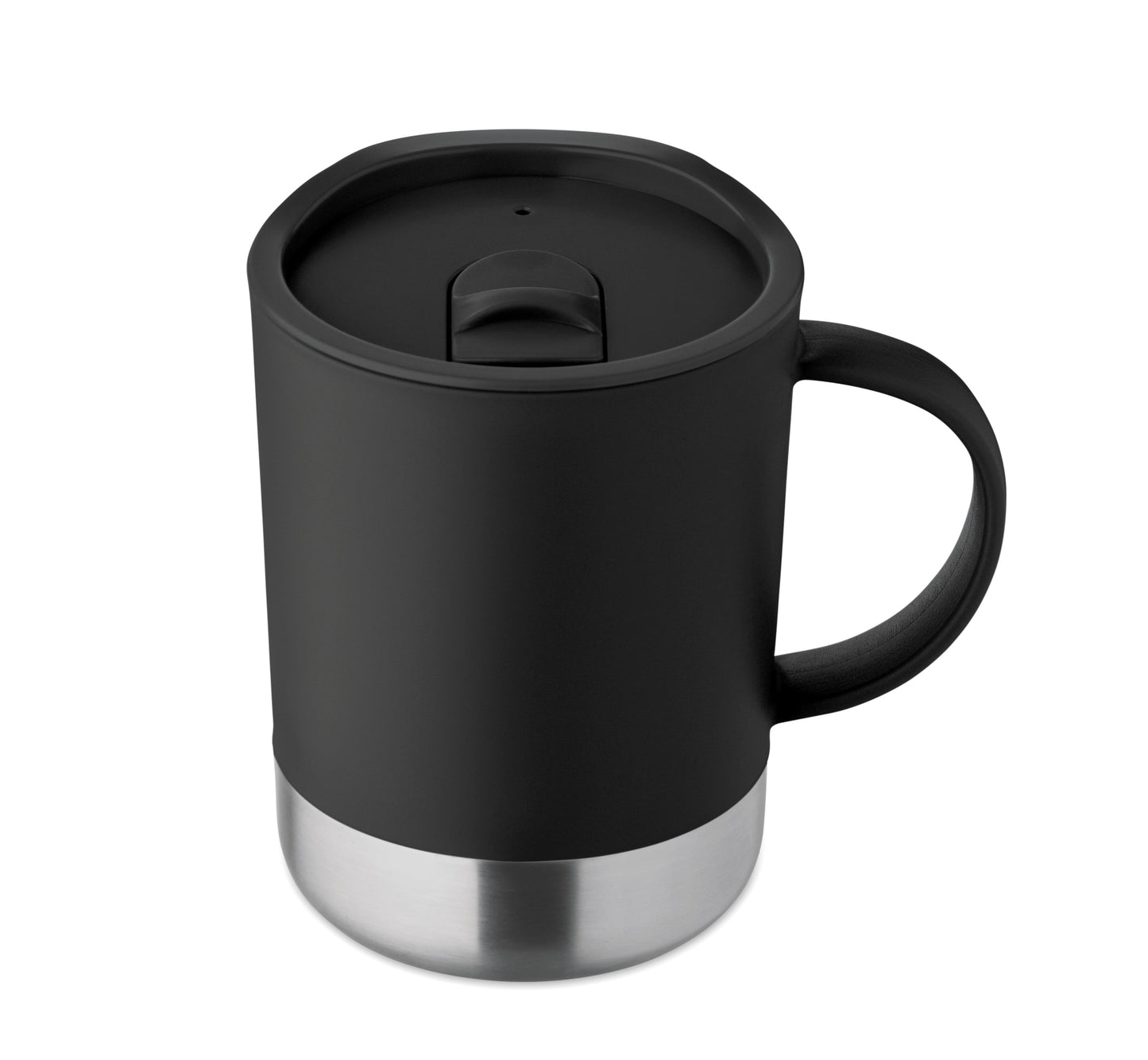 PP-Becher mit Boden aus (90 % recycelter Edelstahl und 10 % Edelstahl.