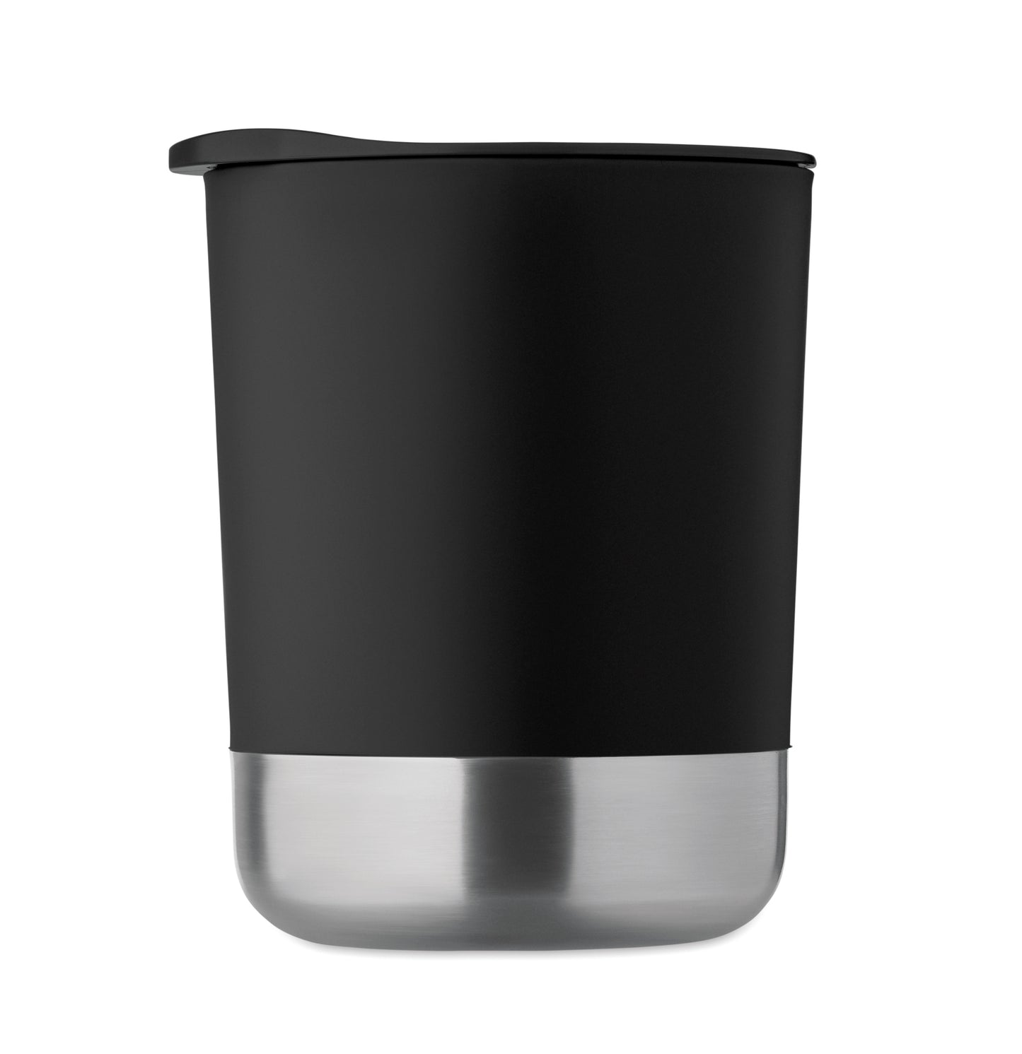 PP-Becher mit Boden aus (90 % recycelter Edelstahl und 10 % Edelstahl.