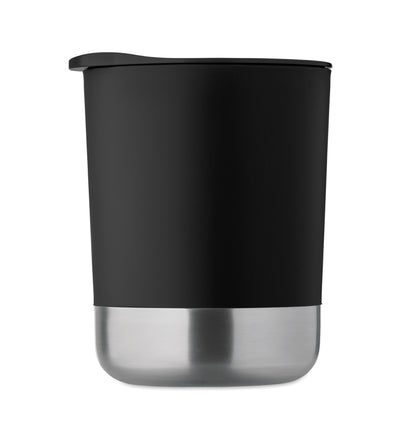 PP-Becher mit Boden aus (90 % recycelter Edelstahl und 10 % Edelstahl.