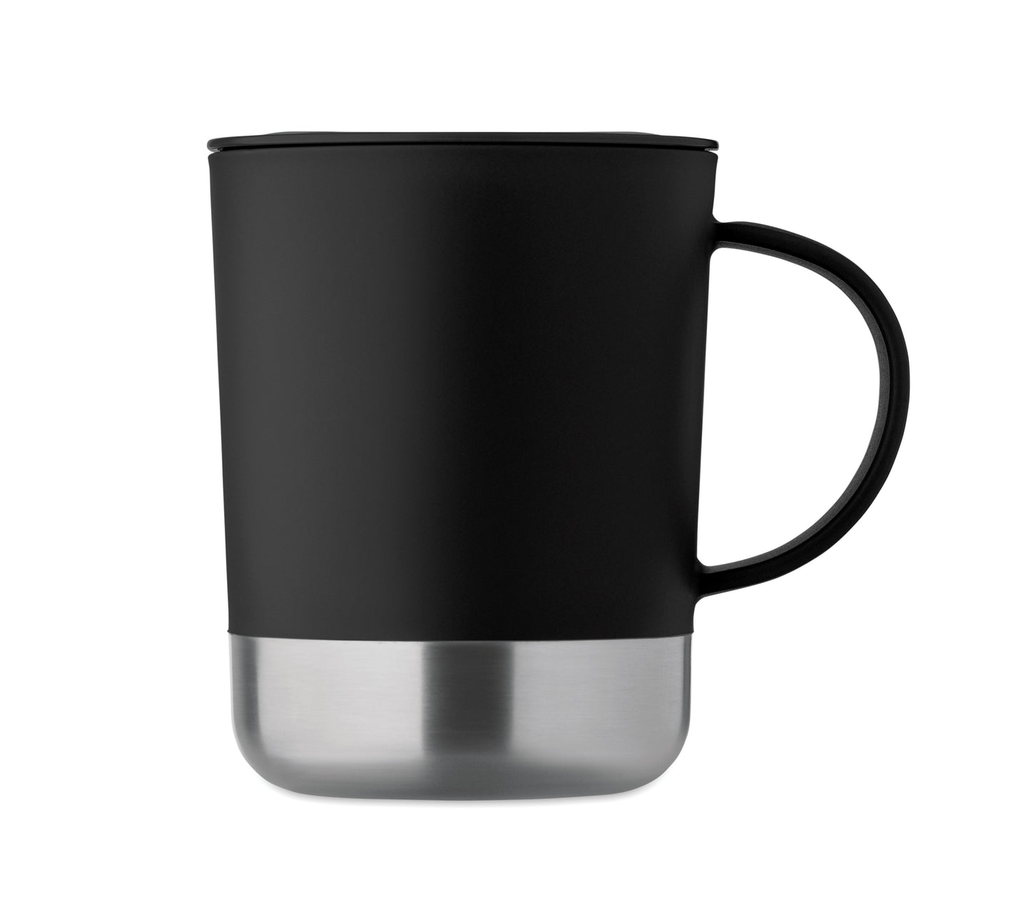 PP-Becher mit Boden aus (90 % recycelter Edelstahl und 10 % Edelstahl.