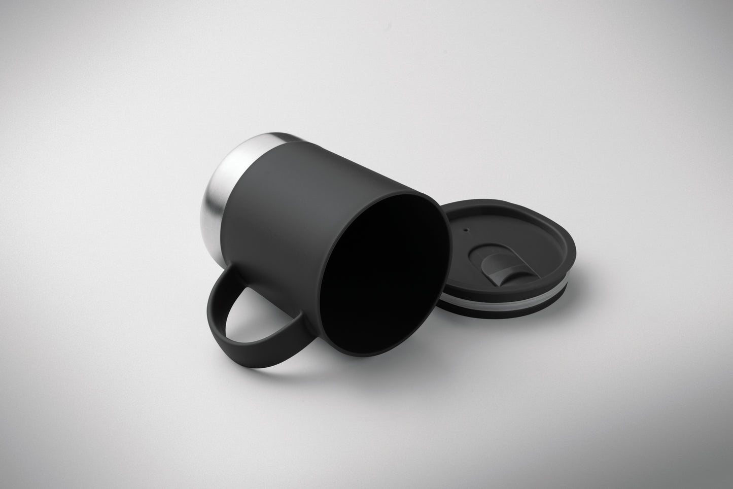 PP-Becher mit Boden aus (90 % recycelter Edelstahl und 10 % Edelstahl.