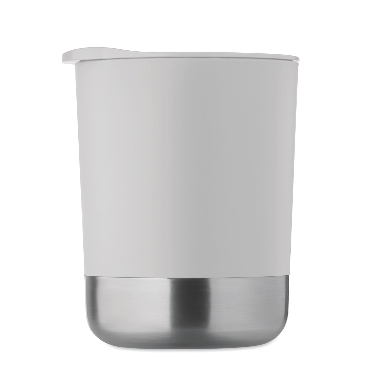 PP-Becher mit Boden aus (90 % recycelter Edelstahl und 10 % Edelstahl.