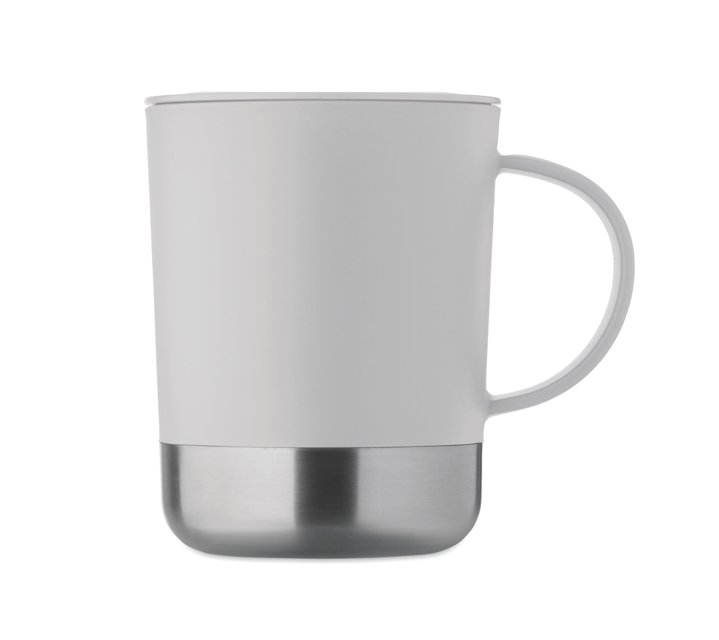 PP-Becher mit Boden aus (90 % recycelter Edelstahl und 10 % Edelstahl.