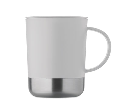 PP-Becher mit Boden aus (90 % recycelter Edelstahl und 10 % Edelstahl.