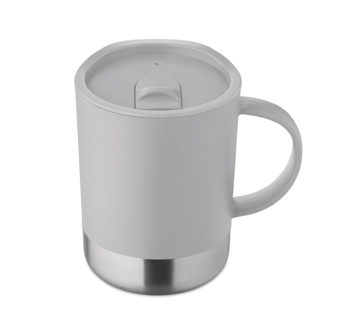 PP-Becher mit Boden aus (90 % recycelter Edelstahl und 10 % Edelstahl.