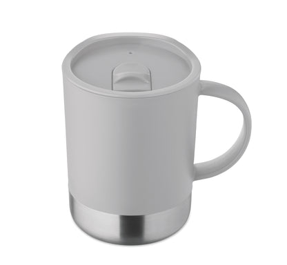 PP-Becher mit Boden aus (90 % recycelter Edelstahl und 10 % Edelstahl.