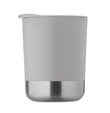 PP-Becher mit Boden aus (90 % recycelter Edelstahl und 10 % Edelstahl.