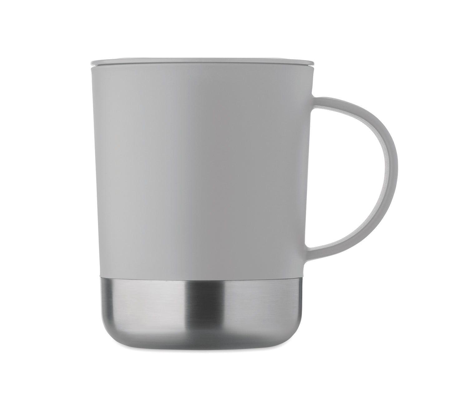 PP-Becher mit Boden aus (90 % recycelter Edelstahl und 10 % Edelstahl.