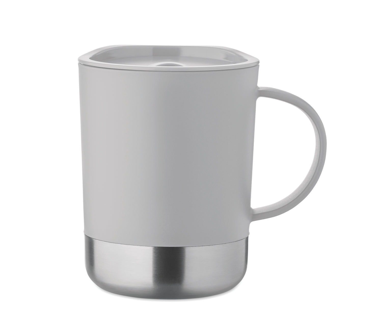 PP-Becher mit Boden aus (90 % recycelter Edelstahl und 10 % Edelstahl.