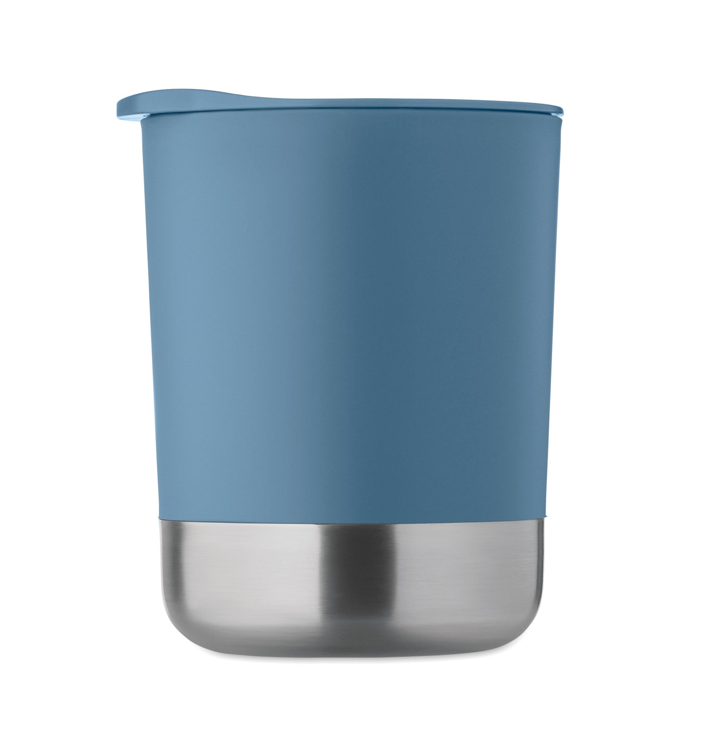 PP-Becher mit Boden aus (90 % recycelter Edelstahl und 10 % Edelstahl.