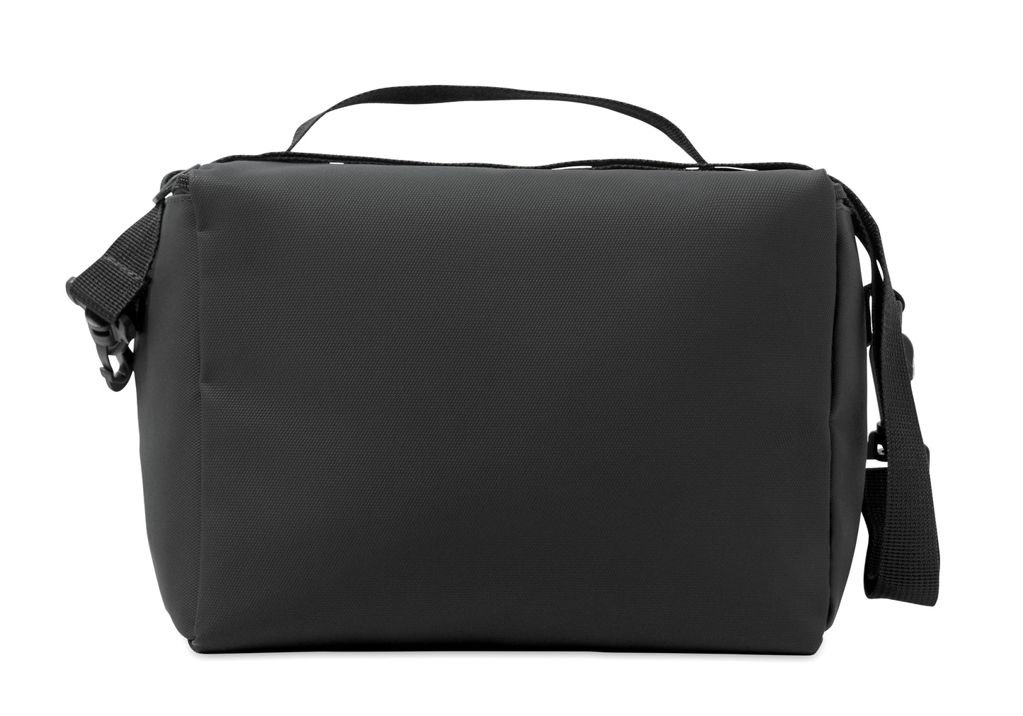 Kühltasche aus PU mit RPET Polyester-Futter 100g/m². Eine Fronttasche Griff und Schultergurt.