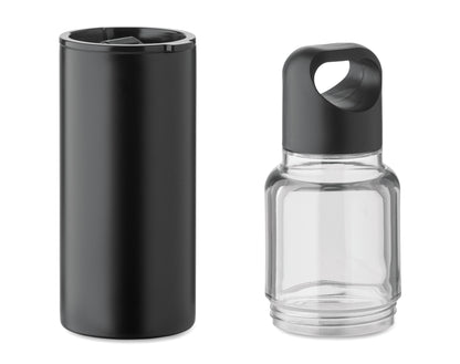 2in1 Flasche aus Tritan mit doppelwandigem Trinkbecher aus recyceltem Edelstahl (90 %
