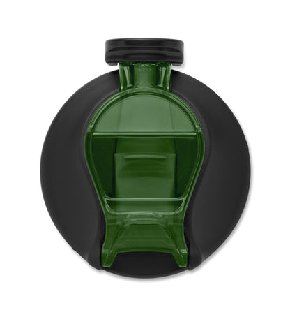 Trinkflasche aus RPET. Integrierter Trinkhalm weiches Silikonmundstück motivierende Zeitmarkierung einhändig zu öffnender