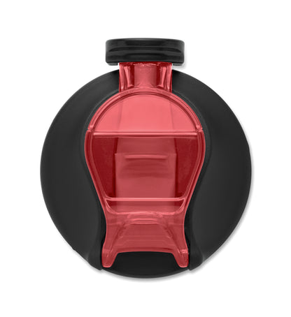 Trinkflasche aus RPET. Integrierter Trinkhalm weiches Silikonmundstück motivierende Zeitmarkierung einhändig zu öffnender