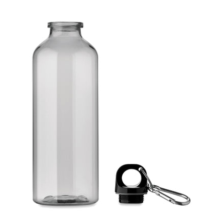 Trinkflasche aus RPET mit Karabiner. Füllmenge: 500 ml. Der Karabiner ist NICHT