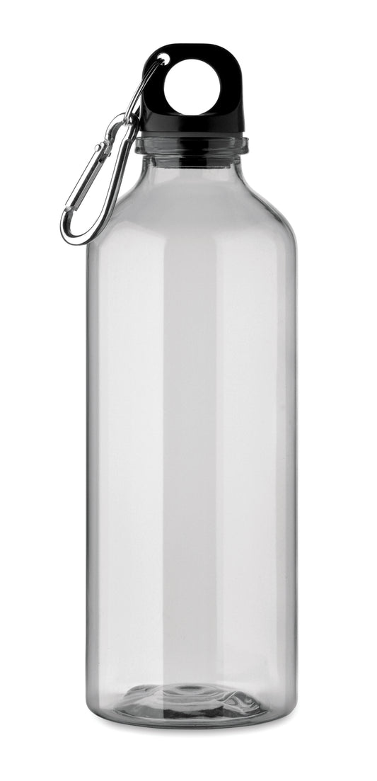 Trinkflasche aus RPET mit Karabiner. Füllmenge: 500 ml. Der Karabiner ist NICHT