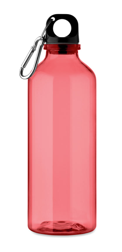 Trinkflasche aus RPET mit Karabiner. Füllmenge: 500 ml. Der Karabiner ist NICHT