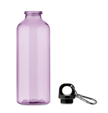 Trinkflasche aus RPET mit Karabiner. Füllmenge: 500 ml. Der Karabiner ist NICHT